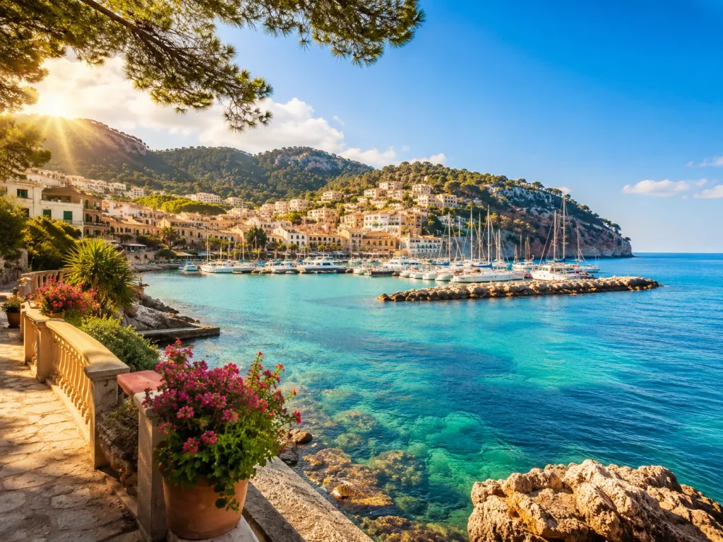 Küstenlandschaft auf Mallorca in Spanien mit türkisblauem Meer